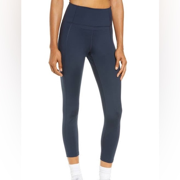girlfriend collective Pants - EUC girlfriend collective High Waist 7/8 Legging | Midnight Navy | Sz M
